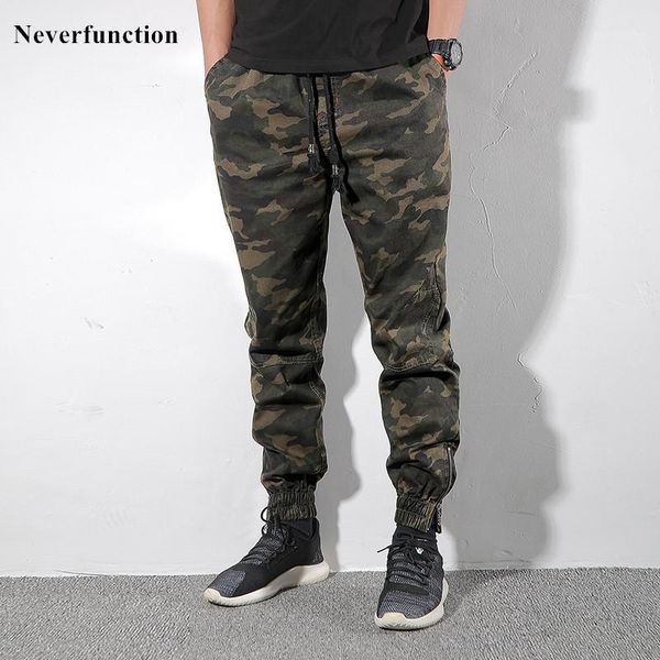 

2020 new streetwear men camouflage jogger homme pants fashion hip hop loose casual cargo pants overalls trousers 4xl1, Black