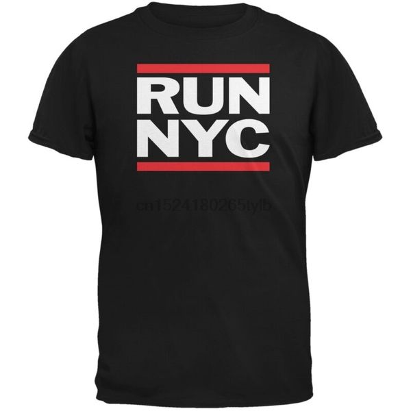 

run nyc black t-shirt sport hooded sweatshirt hoodie