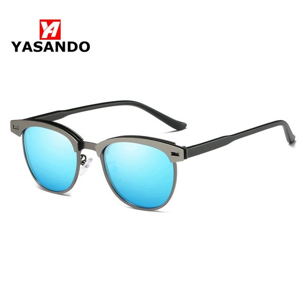 

sunglasses women men 2021 yasando fashion polarized mirror alloy frame tac lens outdoor driving fishing uv400 eyewear 0911, White;black