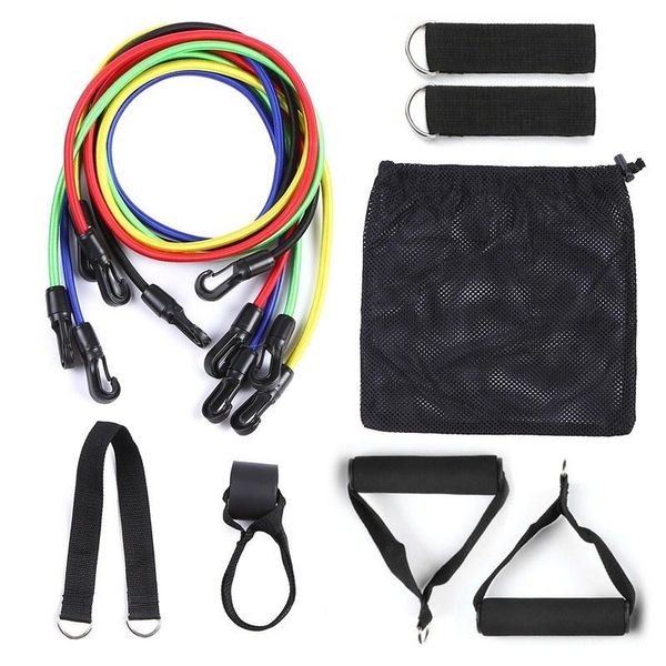 

resistance bands set 12pcs workout fintess exercise tube band door anchor ankle straps cushioned handles for home gym accessorie