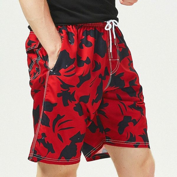 

men's swimwear swim bottoms swimsuit drawstring abstract red bathing suits casual / summer / beach r9of#, White;black