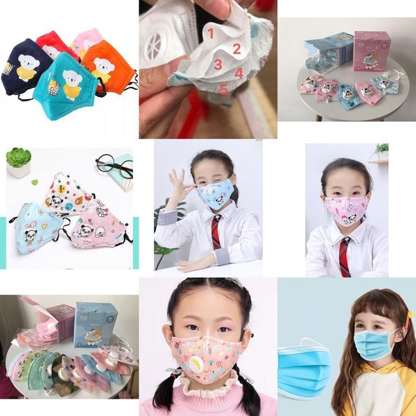 

double lm56 double panda pattern protection cartoon layers face reusable breather chil valve pattern 5 masks face lm56 reusable filter dbxt