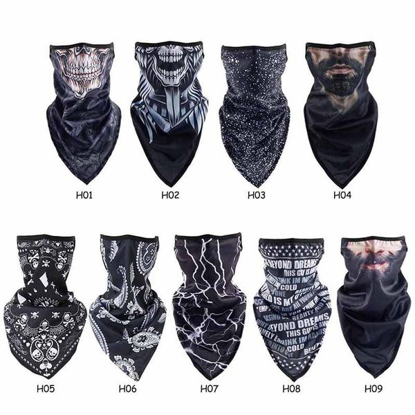 

ice шелкового бандан открытого треугольник бесшовных шеи крышка подвесной уха зонт пыл велоспорт туризм дышащий шарфов, Black