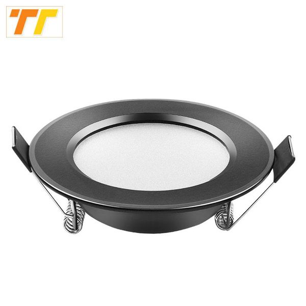 

led downlight lamp black waterproof 3w 5w 7w 9w 12w 15w led spot 220v 230v ceiling recessed downlights round panel light