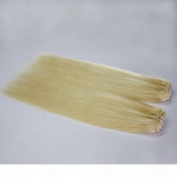 

fedex dhl 100g piece 3pcs lot bundles straight hair weft blonde 613 color hair weft peruvian virgin blonde hair, Black