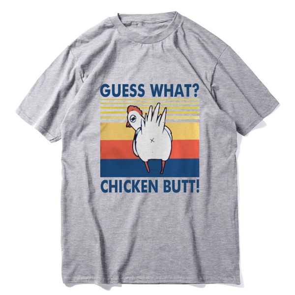 

2020 fashion summer guess what funny chicken butt meme retro men's t-shirt novelty humor tee sport hooded sweatshirt hoodie