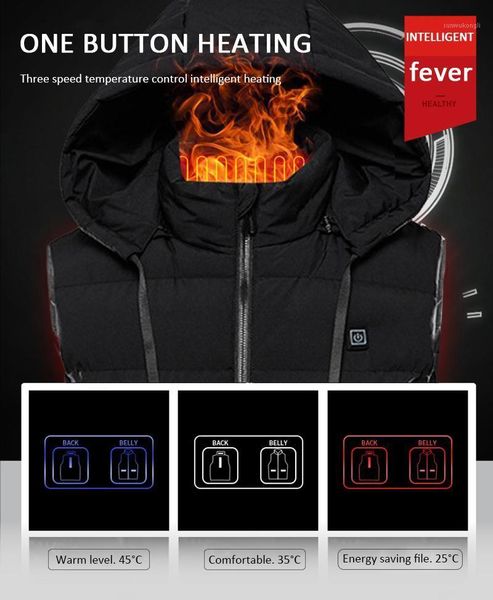 

outdoor t-shirts 2021 heated vest usb men winter electrical sleevless clothing waistcoat fishing hiking drop1, Gray;blue