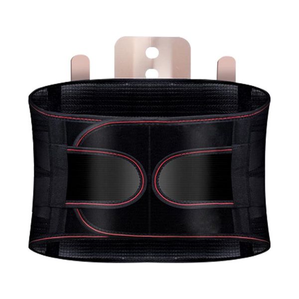 

waist support lumbar belt disc herniation orthopedic strain pain relief corset for back posture spine decompression brace drop, Black;gray