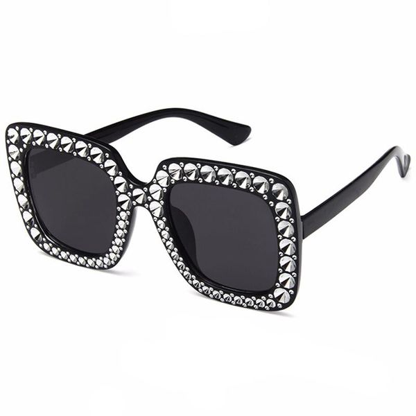 

juli crystal diamond oversized sunglasses for women sun glasses female vintage shades lady cs8004, White;black