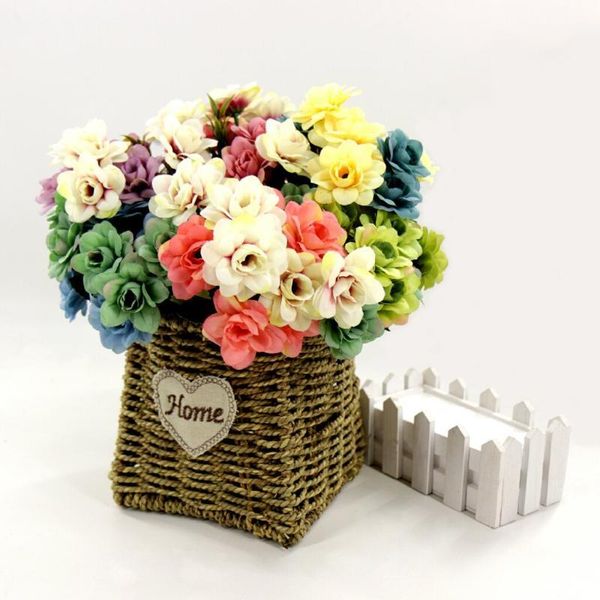 

decorative flowers & wreaths 10 heads artificial daisy bouquet for wedding decoration fake home decor silk hydrangeas lovely flower decor1