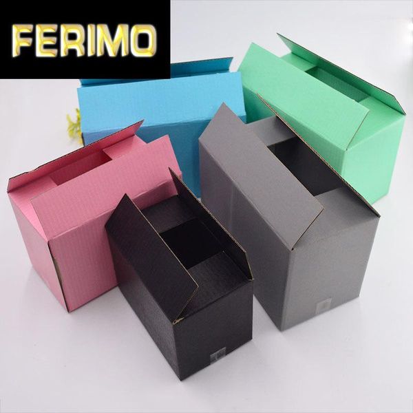 

20pcs black/pink paper box handmade packing box shopping delivery kraft paper boxes package mailing cardboard carton 3 sizes1