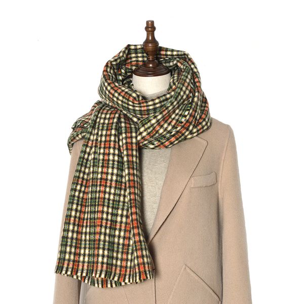

2021 new brand color plaid autumn and winter fashion warmth student scarf shawl nll7, Blue;gray