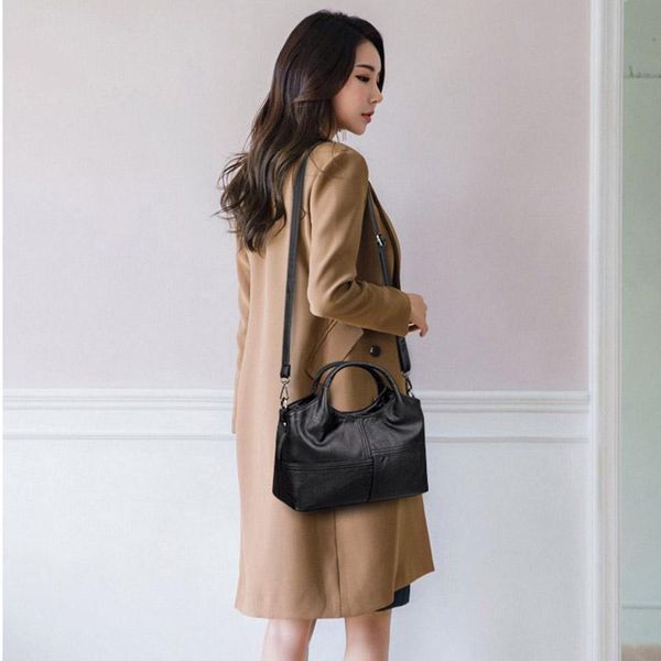 

handbag women shoulder bag pu leather female patchwork messenger bags designer brand large capacity crossbody bag
