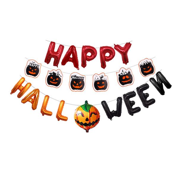 

halloween party decoration set helium air foil balloons pumpkin bat halloween theme balloon banner black orange ballon wmtckj