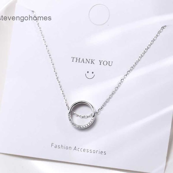 

net wanying sterling jewelry circle silver necklace s925 red simple accessories a211