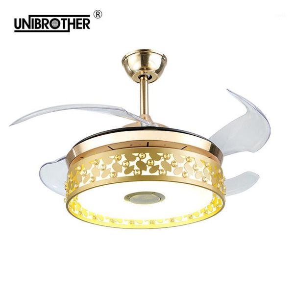 

electric fans musical ceiling fan with lights remote control bluetooth 110v modern lamps restaurant living room decora lighting 220v reverse