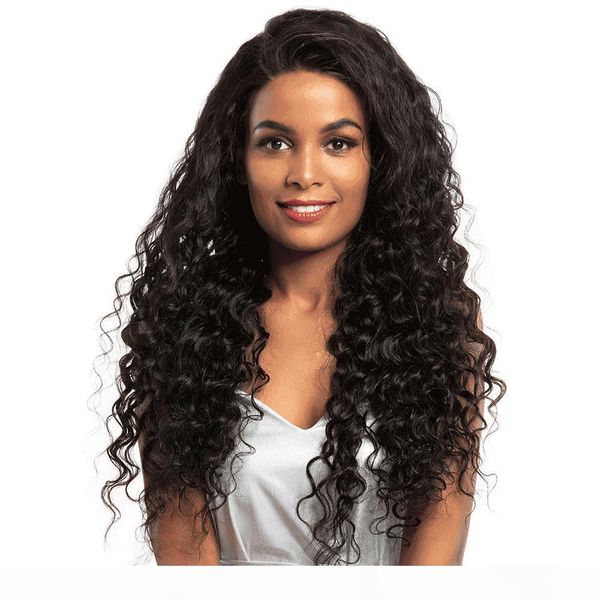 

360 full lace human hair wig pre plucked with baby hair brazilian deep wave lace wigs for women brazilian virgin hair wig, Black;brown