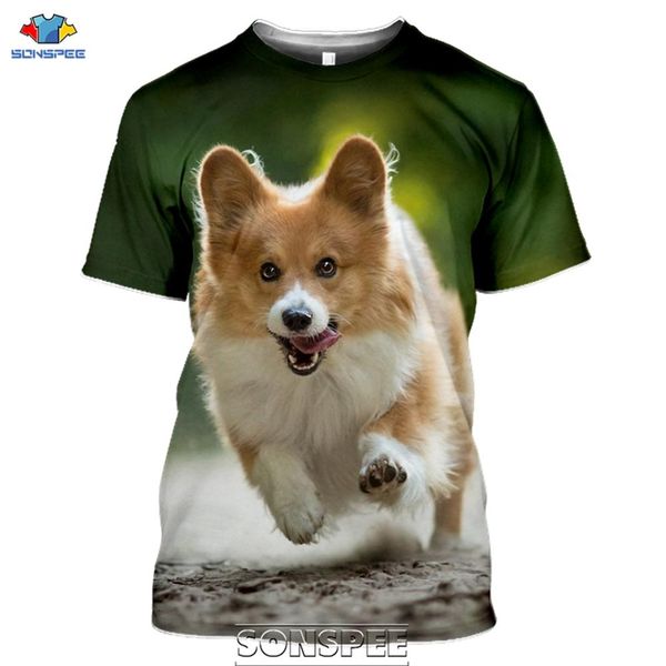 

animal corgi cute dog mens 3d print shirts anime kawaii aesthetic men clothing