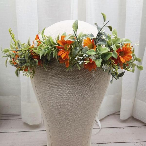 

small daisy flowers crown festival headband women hair accessories headdress women floral garlands wedding flower qylhea