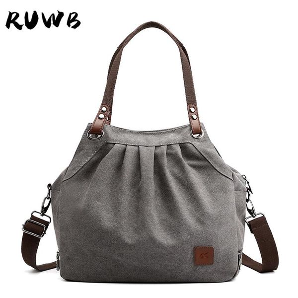 

ruwb 2020 winter luxury handbags women bags designer fashion canvas bag women's casual shopping shoulder bags tote
