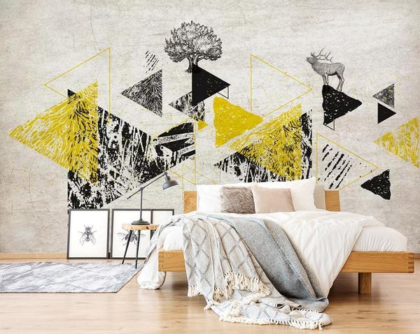 

wallpapers [self-adhesive] 3d deer on a triangle 184305 wall paper mural print decal murals1