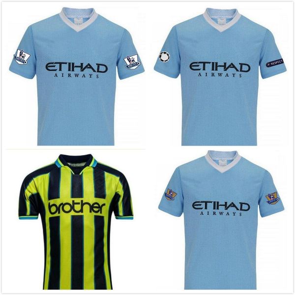 

retro ronaldo #7 2011 12 home soccer jerseys tevez kun aguero dzeko kompany vintage shirts classic kit, Black;yellow