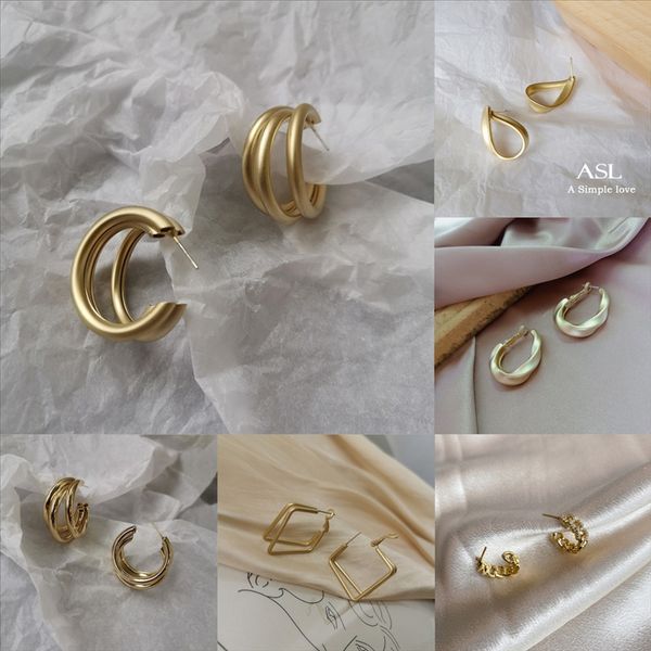 

wuuo lily jewelry sterling sier earring hoop silver gold color pearl earring pearl baroque real stud freshwater women wedding party, Golden