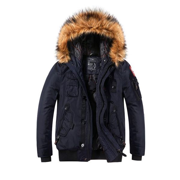 

winter cotton coat short men's youth trend jacket thick warm kg-184, Black