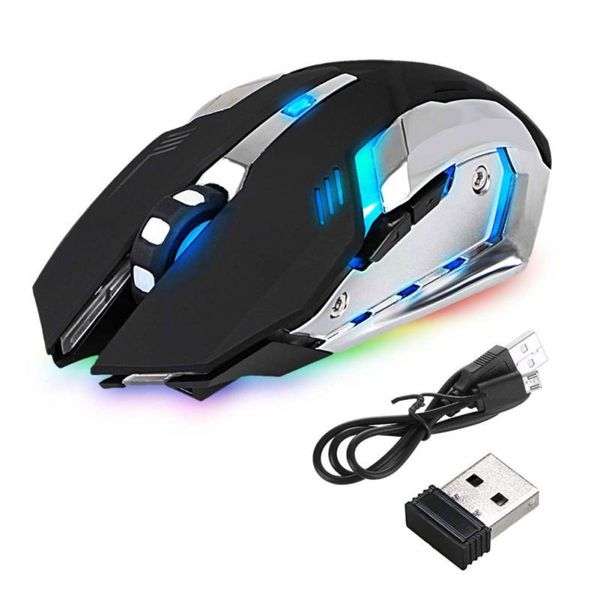 

usb 1600dpi 2.4ghz wireless rechargeable computer mouse silent led backlight usb optical ergonomic gaming mice for pc lamice