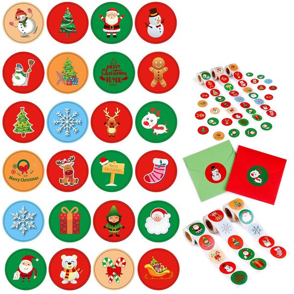 

500pcs merry christmas thank you stickers seal labels for envelope cards gift package scrapbooking decor new