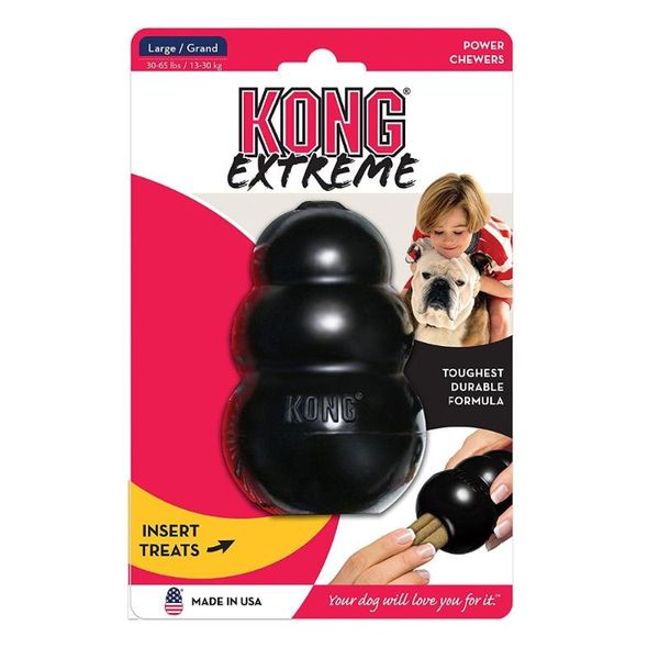

s-xxl kong extreme dog toy with your choice of dog treat