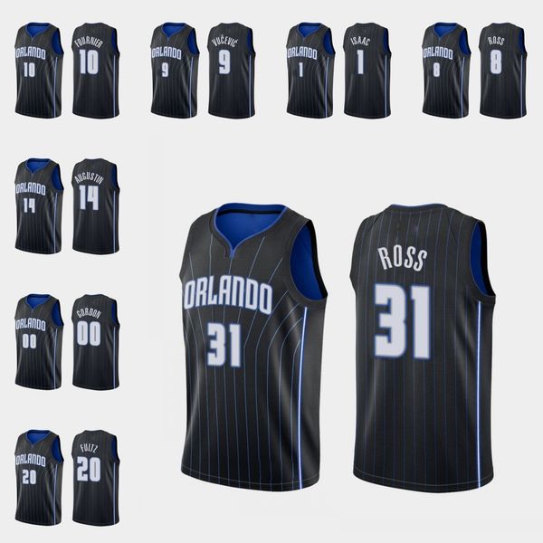 

orlando magic men markelle fultz aaron gordon terrence ross jonathan isaac nikola vucevic nba black jersey