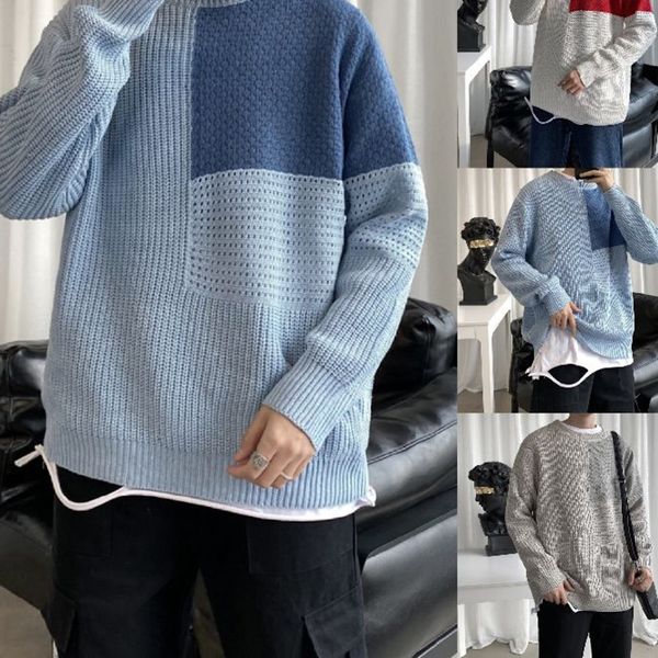 

autumn 2021 jersey new turtleneck sweat male clothing gwb9, Black