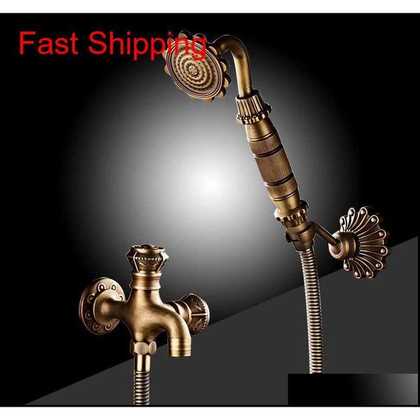 

anti-bronze bibcock faucet brass wall mounted double using bathroom washing machine faucet qylffh packing2010