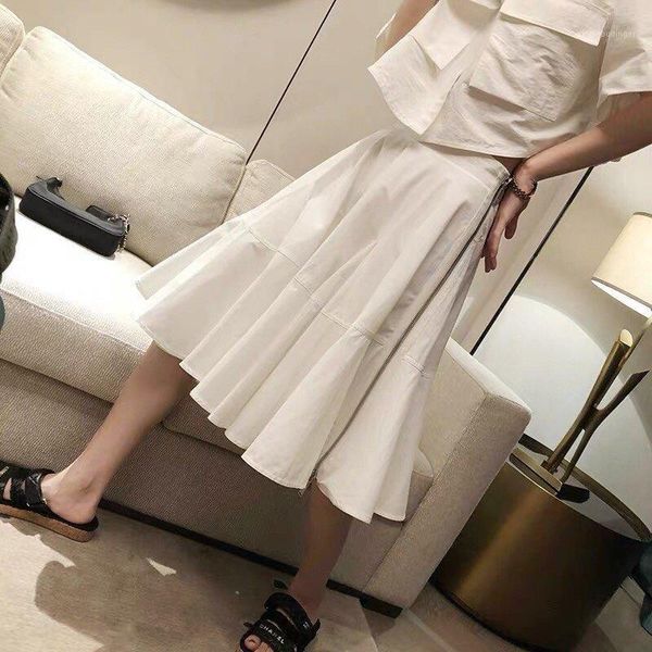 

2020ss summer casual skirt for women midi skirt 2 color ddxgz2v 6.161, Black