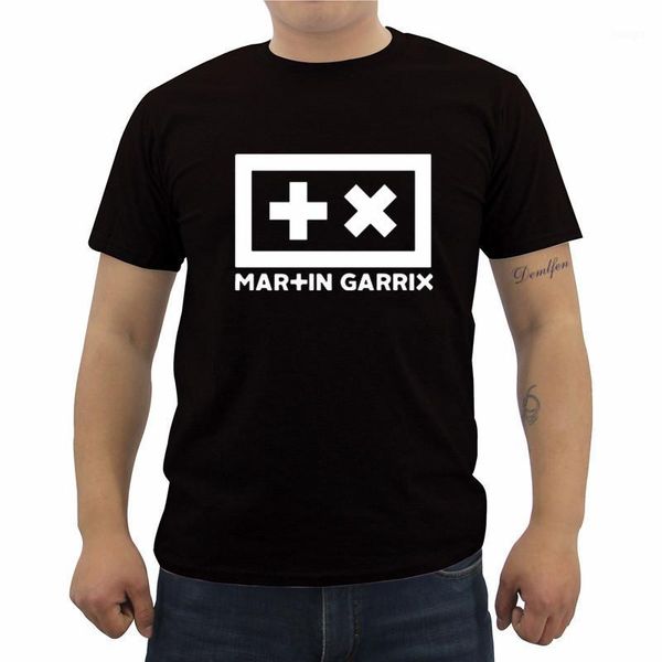 

summer men t-shirt music dj martin garrix print short sleeve casual o-neck t shirt tees hip hop rock1, White;black