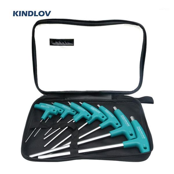 

kindlov 9pcs hex key set t handle hexagon wrench screw nuts unniversal spanner screwdriver for bike household repair hand tools1
