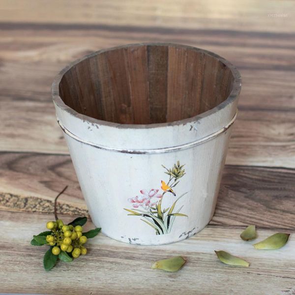 

newborn baby pgraphy wooden round bucket props infant picture shooting studio basket fotografia accessories props1, Yellow