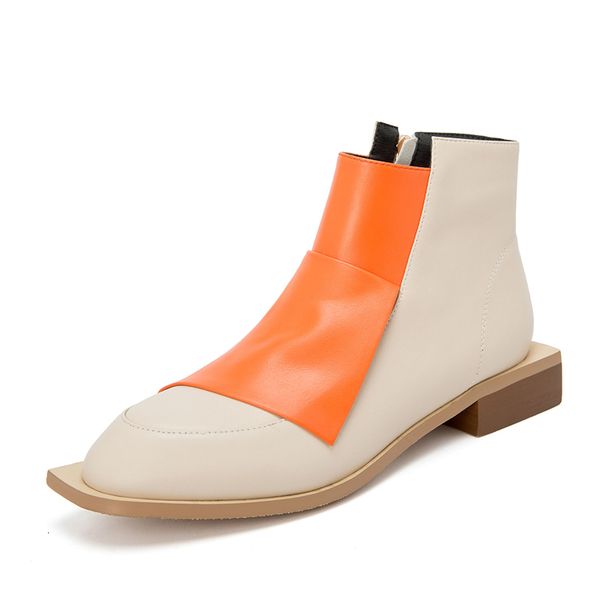 

spring 2021 new plus size 22-26.5cm long 2-color stitch boots antumn and winter women's shoes dlk2, Black