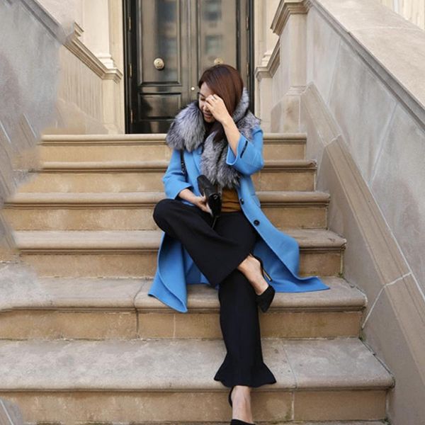 

fur scarf fur shawl scarf winter new style warm and fashionable, Blue;gray