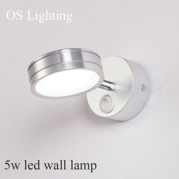 

modern simplicity led wall lamps silver bedroom bedside lamp children reading corridor light direction adjustable 5w ac90-260v