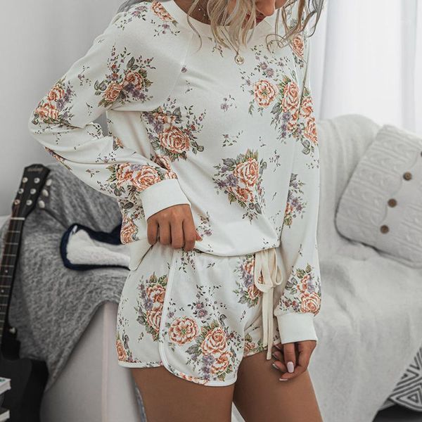 

gym clothing summer 2021 women set sports tie dye long sleeve shirt and shorts white outfits casual suit loose two piece sets1, White;black