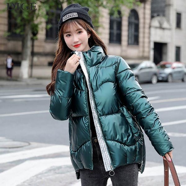 

2021 new winter down jacket women short fashion casual white duck down female coat winter warm solid color loose outwear b0744, Black