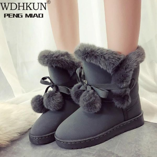 

warm winter boots women snow boots winter shoes ankle for women female shoes botas mujer invierno 2020, Black