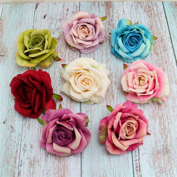 

decoration heads silk wedding decorative rose party wall flower white artificial roses bouquet dhl free