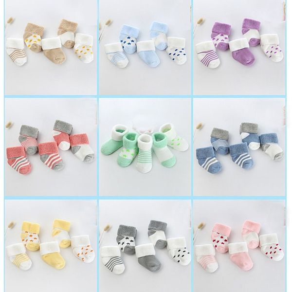 

new warm baby toddler socks cartoon cotton autumn and winter baby foot socks y201009, Pink;yellow