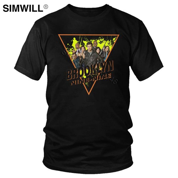 

мода бруклин девять девять mens уникальный короткий sleeved soft tee tv show b99 терри джеффордс джейк перальта толстовка с капюшоном толсто
