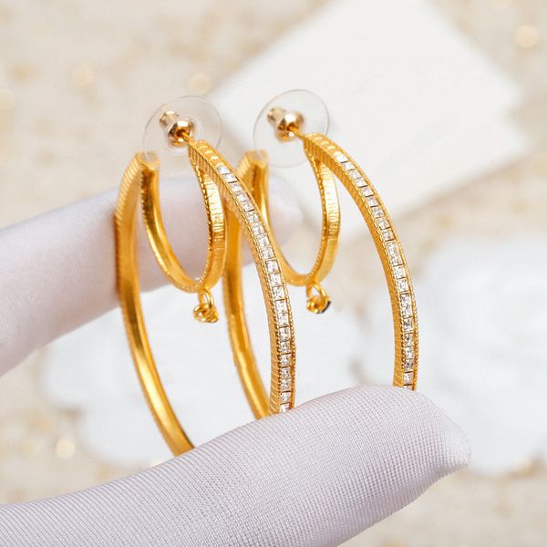 

fashion hoop moon earrings aretes orecchini for women party wedding lovers gift jewelry engagement with box hb0917, Golden;silver
