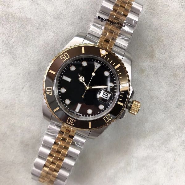 

u1 factory new mens diving watches 116613 40mm ceramic ring 2813 automatic machine original jubilee strap sapphire luxury men wristwatches, Slivery;brown