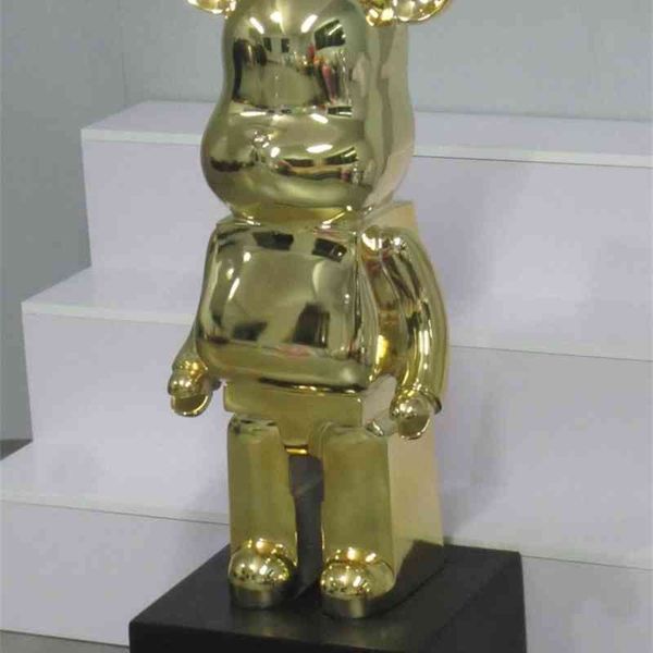 

33electroplating bright light violent bear piggy bank large ornaments living room landing home porch luxury resin storage accessories
